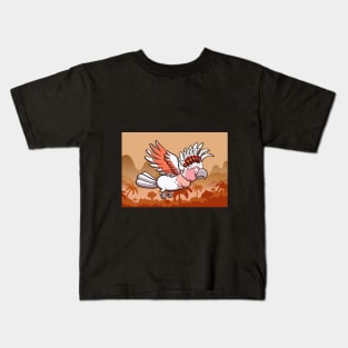 Cockatoo Flying In Jungle Kids T-Shirt